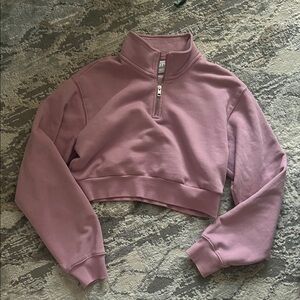 TNA Quarter-Zip Cropped Sweatshirt